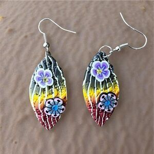 Handcrafted polymer clay earrings